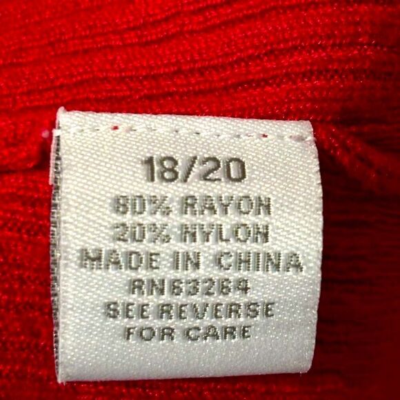 Dressbarn 18/20 red fine cable and rib sweater three quarter sleeve - Picture 9 of 11